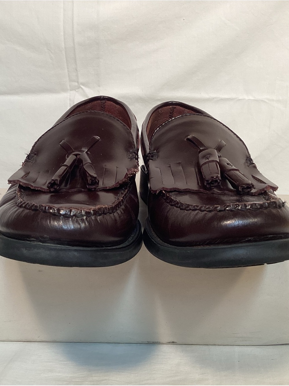 G H Bass Weejuns Marietta Women’s Burgundy Tassel Kiltie Loafers Size 9 - Picture 8 of 9